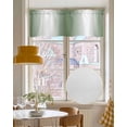 thumbnail image 4 of Sage Green White Ombre Kitchen Valances for Windows Farmhouse Linen Window Valance Curtain for Living Room Window Treatment Minimalist Gradient Farmhouse Valance Rod Pocket Topper Drape, 60 x 18 Inch, 4 of 6