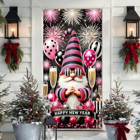 2026 Year Eve Banner Party Decorations Backdrop Hanging Cloth for Door Wall Holiday Celebration Decor(A)