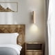 thumbnail image 3 of Lámpara de Pared LED de Madera para Dormitorio, Lámpara de Noche, Aplique Nórdico Moderno, , de Travertino Amarillo, para Baño, Espejo de Escalera., 3 of 5
