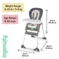thumbnail image 2 of Trona Ingenuity de curso completo 6 en 1 para bebés de hasta 5 años Milly, 2 of 9