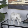 thumbnail image 2 of 5" x 9" White Polyresin Elephant Sculpture, by DecMode, 2 of 9