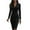 Black, variant on Women's Work Dress Office Dress Long Sleeve V-Neck Solid Color Waist Defining Fitted Midi Dress for Commuting Spring Fall,Pink,XL
