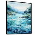 thumbnail image 2 of Designart "Lullaby By Mountain Lakes In Minimalism I" Minimalism Floater Framed Canvas Wall Art, 2 of 5