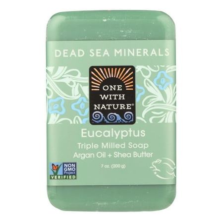 One With Nature Dead Sea Minerals Triple Milled Bar Soap - Eucalyptus.