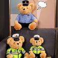thumbnail image 2 of Juguete de oso de oficial oso de peluche de oficial suave juguete de peluche para dormir compañero reconfortante forma de dibujos animados peluda algodón PP para niños para ANGGREK  Otros, 2 of 7