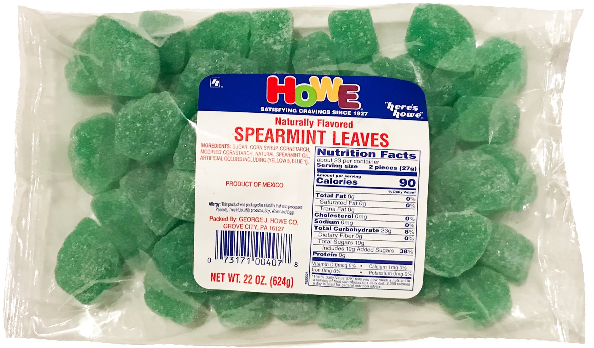 Howe Spearmint Leaves Candy, 22 oz
