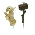thumbnail image 3 of Buzón de agua Pascua Stakes de jardín de jardín Estatuas de conejo decoración decorativa de floos de diy artesanías para bonsai para el patio del, 3 of 8