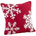 thumbnail image 2 of SARO 6401.R18S 18 Po Carré Clouté Oreiller Flocon de Neige Rouge, 2 of 4
