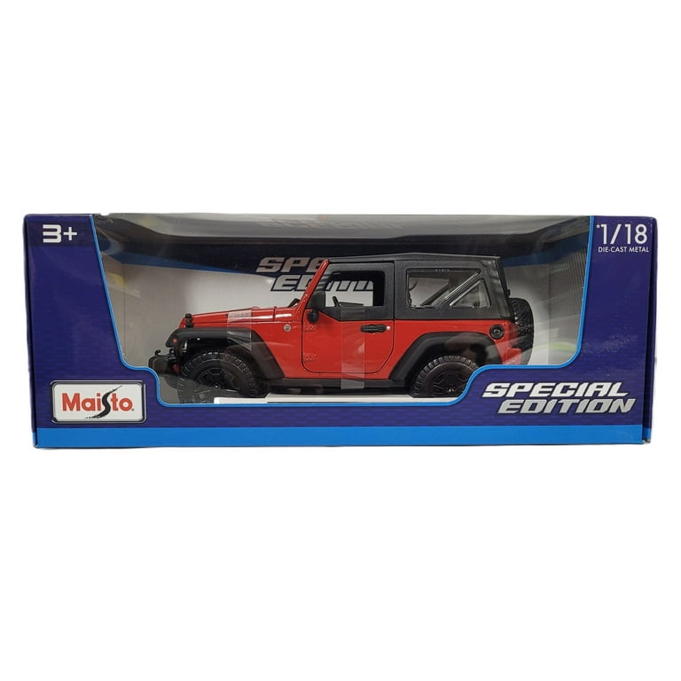 Maisto 1:18 2014 Jeep Wrangler Diecast Vehicle (Colors May Vary