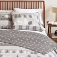 thumbnail image 6 of Lodge Quilt Set - Lightweight, Soft, All-Season - 2-Piece Reversible Rustic Bedding Set (Twin / Twin XL, Rustic Landscape Grey), 6 of 6