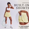 thumbnail image 5 of Pinspark Skorts for Women High Waisted Tennis Skirt Lightweight Golf Skort Mini Athletic Skirts with Shorts Flowy Skorts for Women with Pockets, 5 of 6