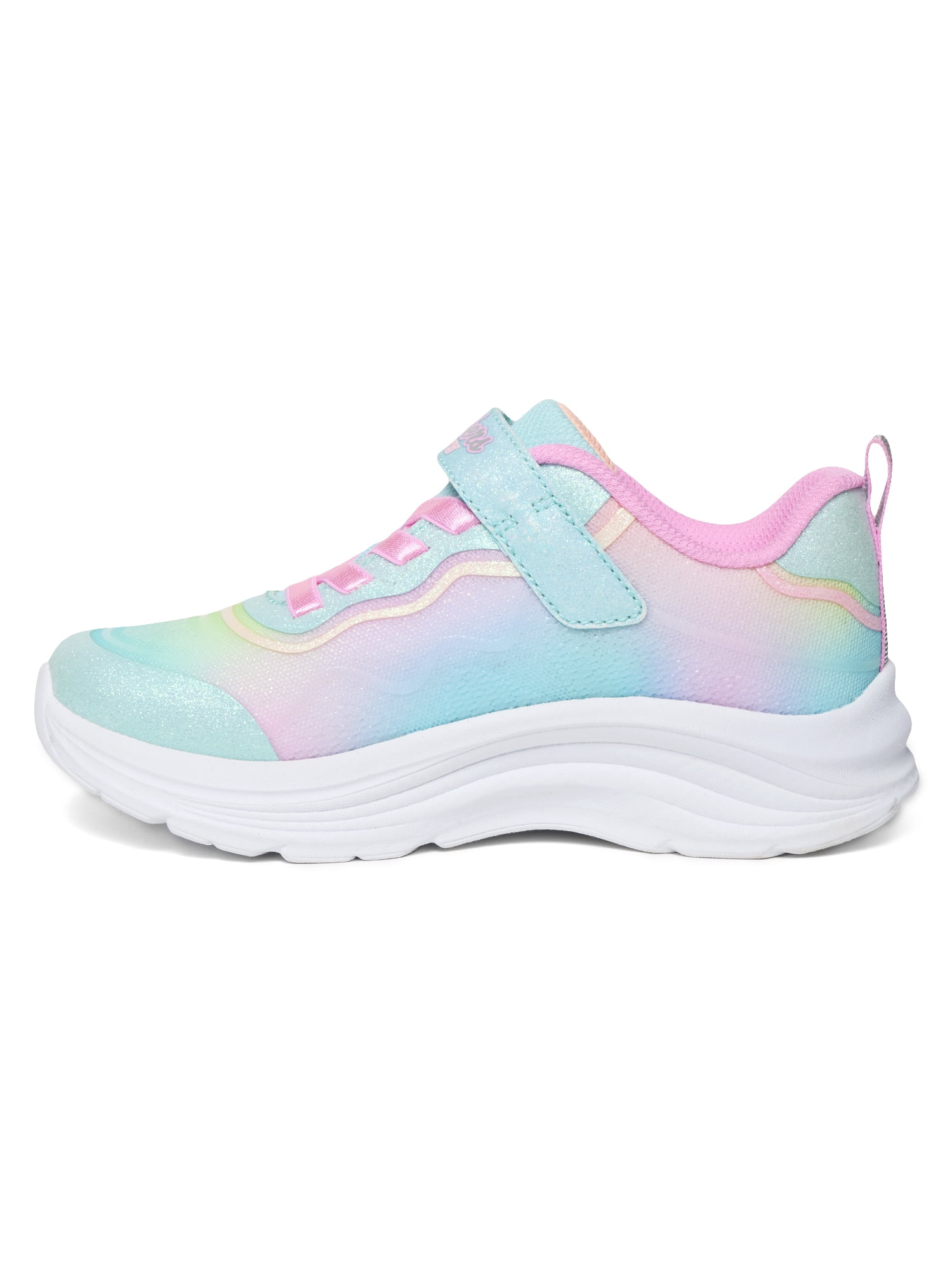 Skechers Girls Rainbow Flash-Light Up Velcro Strap Sneakers
