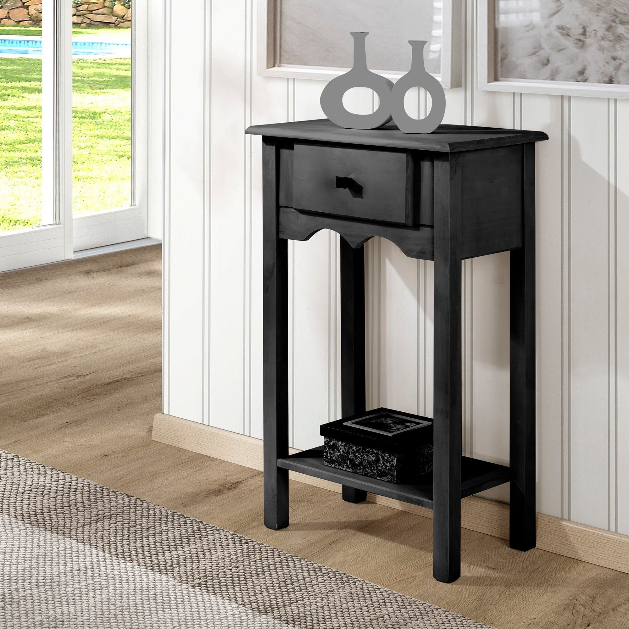 Manhattan Comfort Jay 35 inch Tall End Table With 1 Full Extension