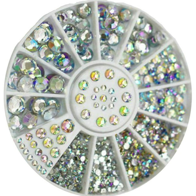 CJESLNA Gran tamaño mixto DIY Glitter Rhinestones Charm 3D Nail Art Decoración Accesorios (multicolor)