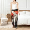 thumbnail image 4 of Balery Abstract Red Koi Fish Art Pantalones de pijama para mujer, pijamas ultraligeros, pantalones de estar por casa-X-Large, 4 of 6