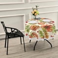 thumbnail image 7 of Coolnut Berries Thanksgiving Pumpkins Round Tablecloth 60", Waterproof Stain and Wrinkle Resistant Washable Decorative Table Covers for Kitchen Dining Party Christmas Decor, 7 of 7