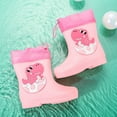 thumbnail image 4 of Toddler Rain Boots Children Elastic Lightweight Rain Boots Textured Soles Non Waterproof Puddle Boots Girl Rain Boots Pink 18 Months-24 Months, 4 of 4