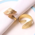thumbnail image 3 of Paquete de 12 anillos para servilletas, anillo para servilleta con forma de plumas, Material de acero inoxidable, 3 of 5