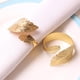 thumbnail image 3 of Paquete de 12 anillos para servilletas, anillo para servilleta con forma de plumas, Material de acero inoxidable, 3 of 5