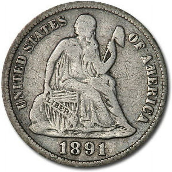 1891 Liberty Seated Dime VF