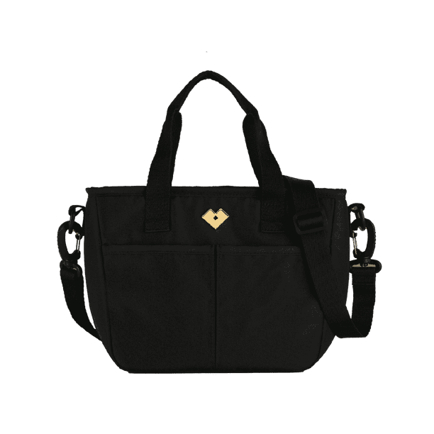 Lonchera para Mujer Térmica e Impermeable LuckyLy, tipo Bolsa Crossbody con Múltiples Compartimentos, Ideal como Bolsa de Almuerzo para Oficina, Lunch Box Escolar, Hielera Portátil – negro UNITALLA