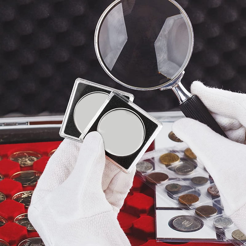 80 Pcs Silver Dollar Coin Holder, 2 X 2 Half Dollar Coin Holder Coin Capsule Coin Snap Plastic Coin Holder, 37.5mm