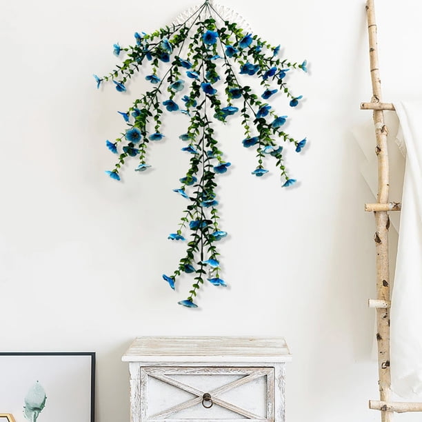 Adorno de pared con flores de imitación, ideal para decorar el hogar, bodas, banquetes de San Valentín, tamaño grande, fácil de montar, marco de metal, para sala de estar, bodas, 91 x 61 cm,