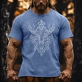 thumbnail image 2 of CONZONE Men's Tshirts Short Sleeve T-Shirts for Men Casual Viking Mythology Graphic Crew Neck Lightweight Tees Cozy Summer Tops, 2 of 4