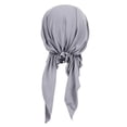thumbnail image 4 of Chemo Pre-tied Hijiab Turban Head Wrap Scarf For Women Gray, 4 of 8