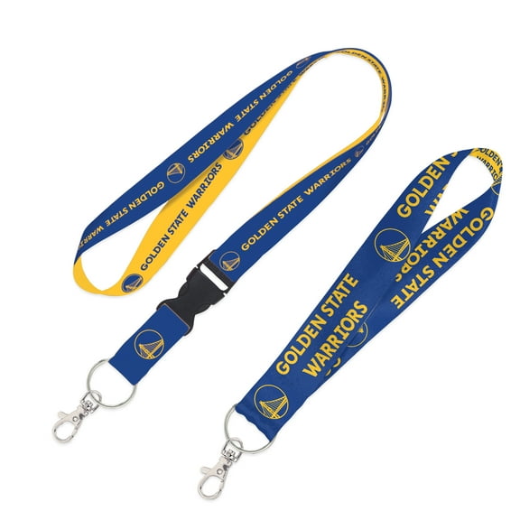 WinCraft Golden State Warriors 2-Pack Lanyard with Detachable Buckle & Key Strap Set
