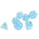 thumbnail image 1 of 7pcs Resin Polyhedral Dice Set Transparent Tabletop Game Diceset for Role Playing Light Blue White Number, 1 of 4