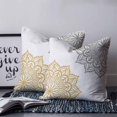 thumbnail image 3 of Boho Gray Beige Floral Throw Pillow Covers, Soft Pillowcases with Invisible Zipper, Retro Abstract Art Flowers Decorative Square Pillow Cushion Covers for Living Room Couch Sofa Bed 18x18 Inches, 3 of 8