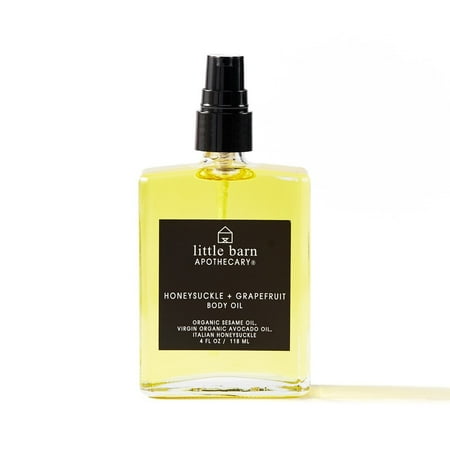 Little Barn Apothecary Honeysuckle + Grapefruit Body Oil, 4 Oz