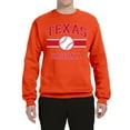 thumbnail image 2 of Wild Bobby City of Texas Baseball Fantasy Fan Sports Unisex Crewneck Sweatshirt, Orange, Medium, 2 of 6