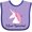 Lavender and Purple, variant on Inktastic Unicorn Girls Cute Fantasy Girls Baby Bib
