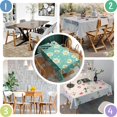 thumbnail image 5 of Turquoise Daisy Flower Yellow Centers Pattern Rectangle Tablecloth 60"x102",Waterproof Polyester Rectangle Table Cloth, Wipeable Spillproof Polyester Tablecloth for Dining, Camping, Indoor and Outdoor, 5 of 6