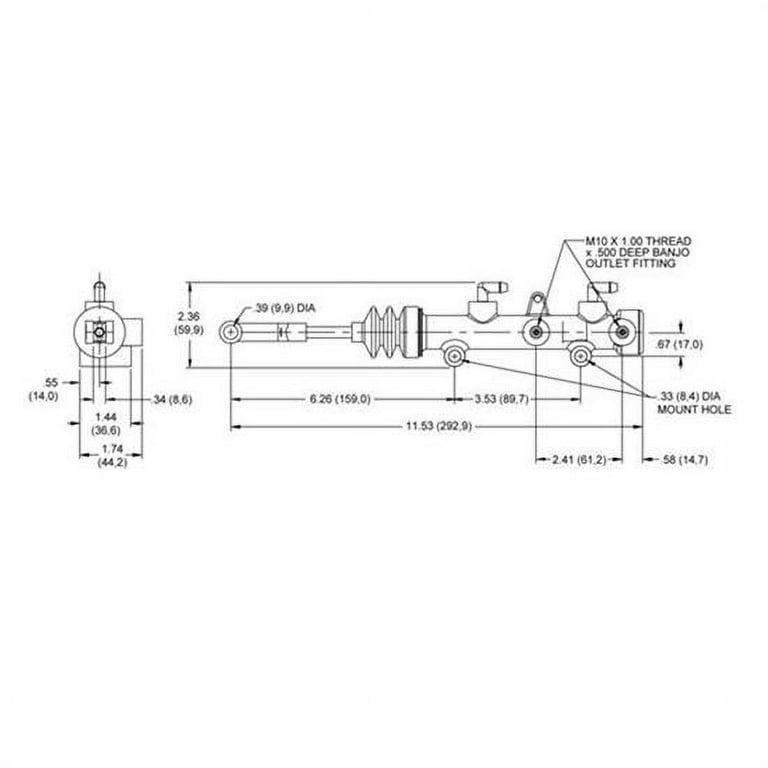 Wilwood Master Cylinder Tandem 5/8in TM1 Wilwood Master Cylinder Tandem 5/8in TM1