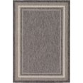 thumbnail image 1 of Unique Loom Outdoor Border Collection Casual Solid Border Transitional Indoor and Outdoor Flatweave Black Area Rug (7' 0 x 10' 0), 1 of 2