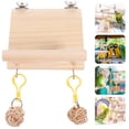 thumbnail image 3 of Parrot Cage Bird Perch Stand Platform Bird Cage Wooden Standing Platform, 3 of 8