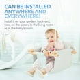 thumbnail image 7 of Baby Swing, Wooden Hanging Swing Seat Chair with Safety Belt, Durable Baby Swing Chair, Outdoor and Indoor Swing for Kids, Mounting Hardware Included, 7 of 7