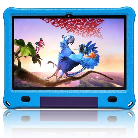 Android 14 Kids Tablet 10.1 inch with Case, 3GB RAM 64GB, IPS Touch Screen, Quad-Core,1280x800 | Wi-Fi6 | 6000mAh | Google Certified(Blue)