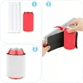 thumbnail image 4 of Thick Plastic Can Cooler Sleeve Snap Insulated Drink Wrap Holder for Beer Soda Cans Outdoor Party, 4 of 6