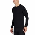 thumbnail image 2 of 32 DEGREES Men's 2-Pack Performance Lightweight Thermal Base Layer Crewneck Top (Black/Black, XXL), 2 of 4