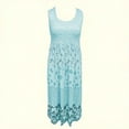 thumbnail image 2 of MORTTIC Women's Floral Print Boho Midi Dress Sleeveless Tiered A-Line Sundress for Vacation Beach Dressy Events Lake Blue，S, 2 of 4