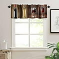 thumbnail image 4 of Wine Kitchen Curtains Valance, Rustic Grape Themed Curtains Farmhouse Fruit Barrels Wall Vintage Winery Art Rod Pocket Window Valance, for Bedroom Living Room Cafe 1 Panels W54xL18in, 4 of 6