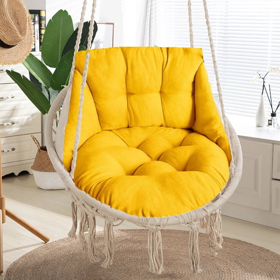 Thickened Oversized Hanging Chair Cushion with Non-Slip Back, Waterproof Outdoor Swing Seat Pad, Replacement Cushion for Patio Furniture, Egg Chair, Porch Rocker and Garden Hammock Accessories