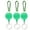 Green, variant on Retractable Keychain Buckle, Portable Durable Telescopic Burglar Keychain 3PCS With Carabiner For Outdoor Green
