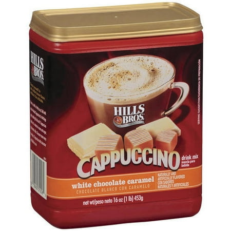 Hills Bros. White Chocolate Caramel Cappuccino Drink Mix, 16 oz
