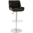 thumbnail image 1 of Bowery Hill Faux Leather Adjustable Bar Stool in Black, 1 of 3