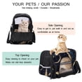 thumbnail image 3 of Crescent Sign Premium Fabric Pet Bag - Durable 900D Oxford Cloth, Sherpa Base, and Nylon Webbing - Size: 17x10x11.8in, Ideal for Travel and Outdoor Adventures!, 3 of 7